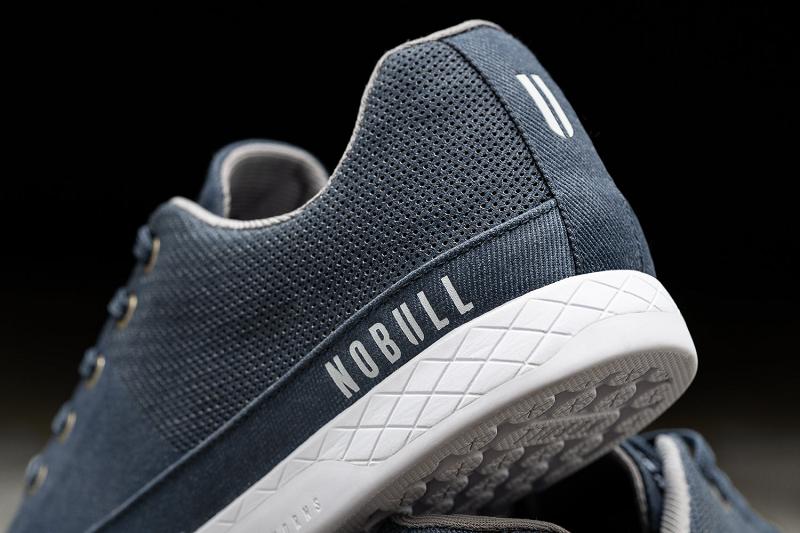 Nobull Denim Canvas Women's Trainers Dark / Blue | USA E1867B